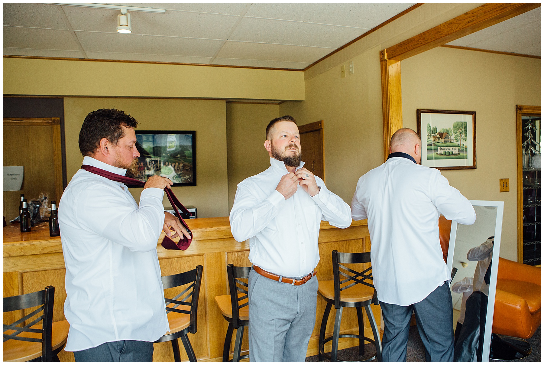 Groom and Groomsmen getting ready