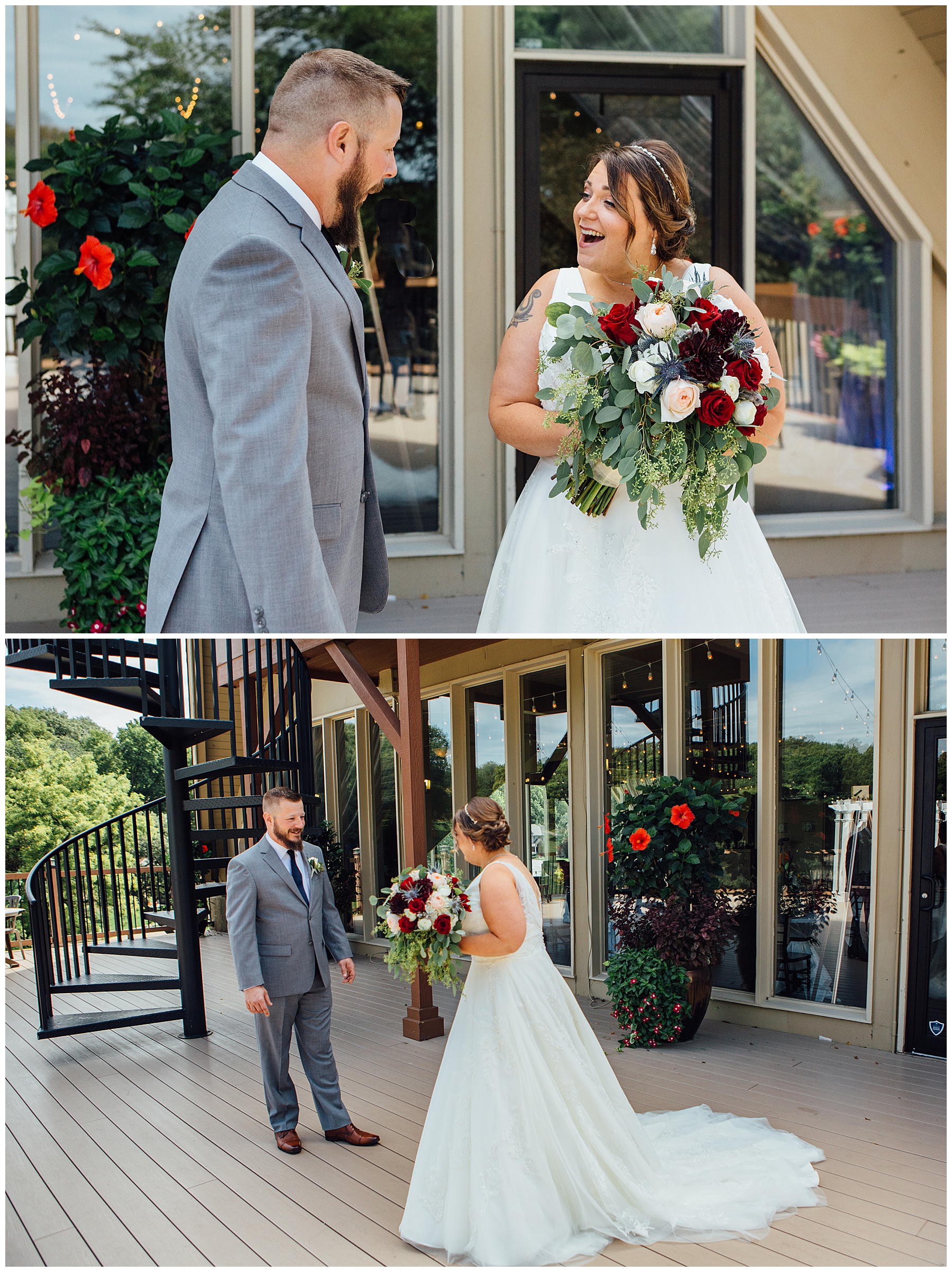 First look with Bride and groom