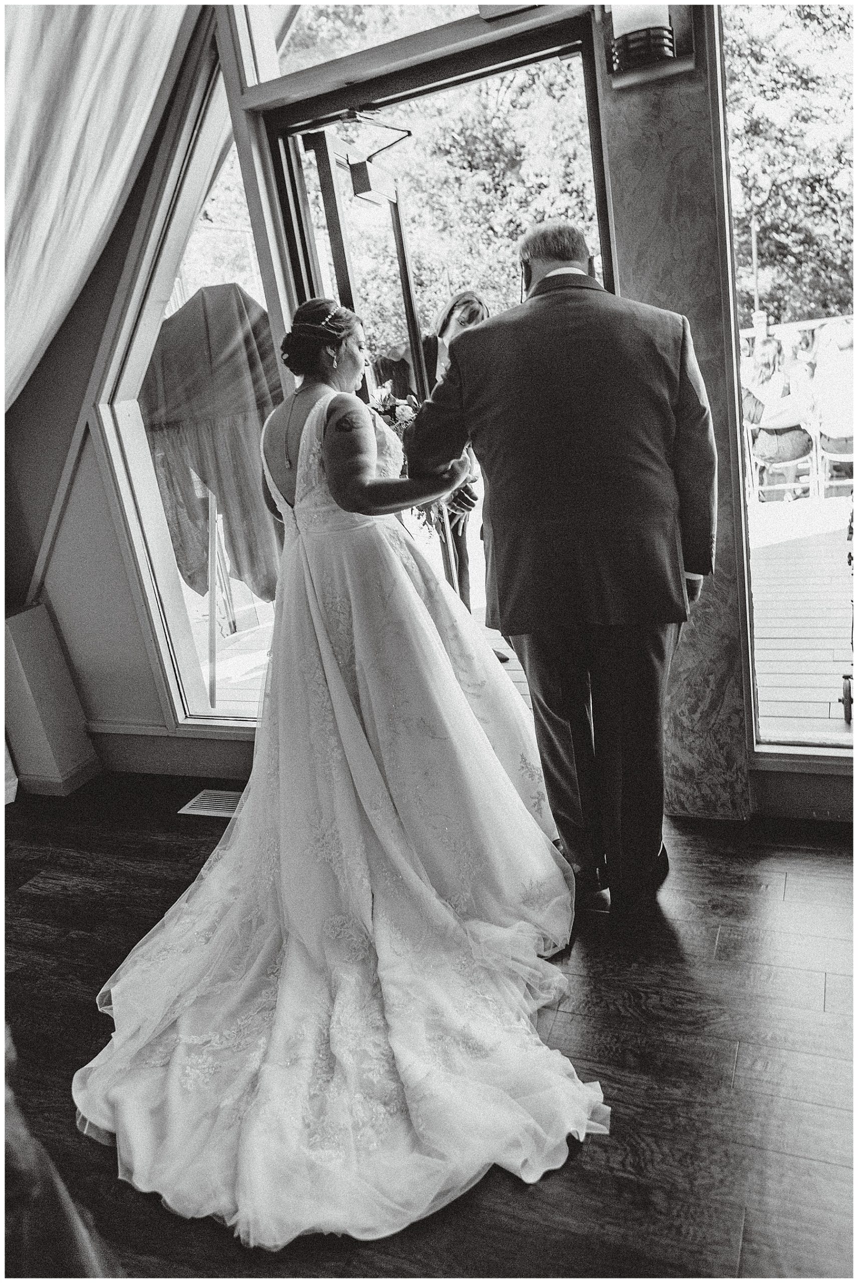 Father of bride walking to Ceremony