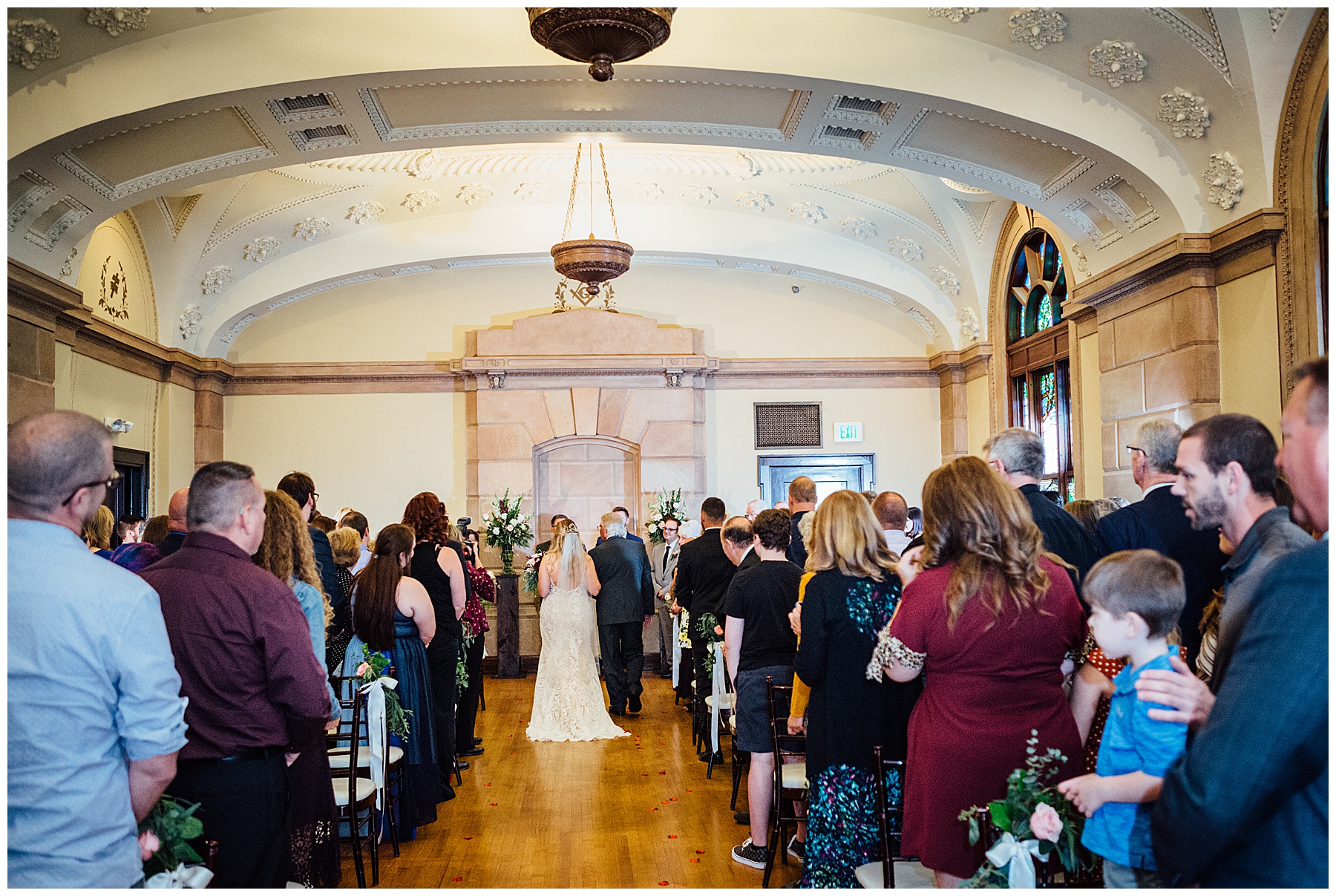 Bride and Father walking down aisle