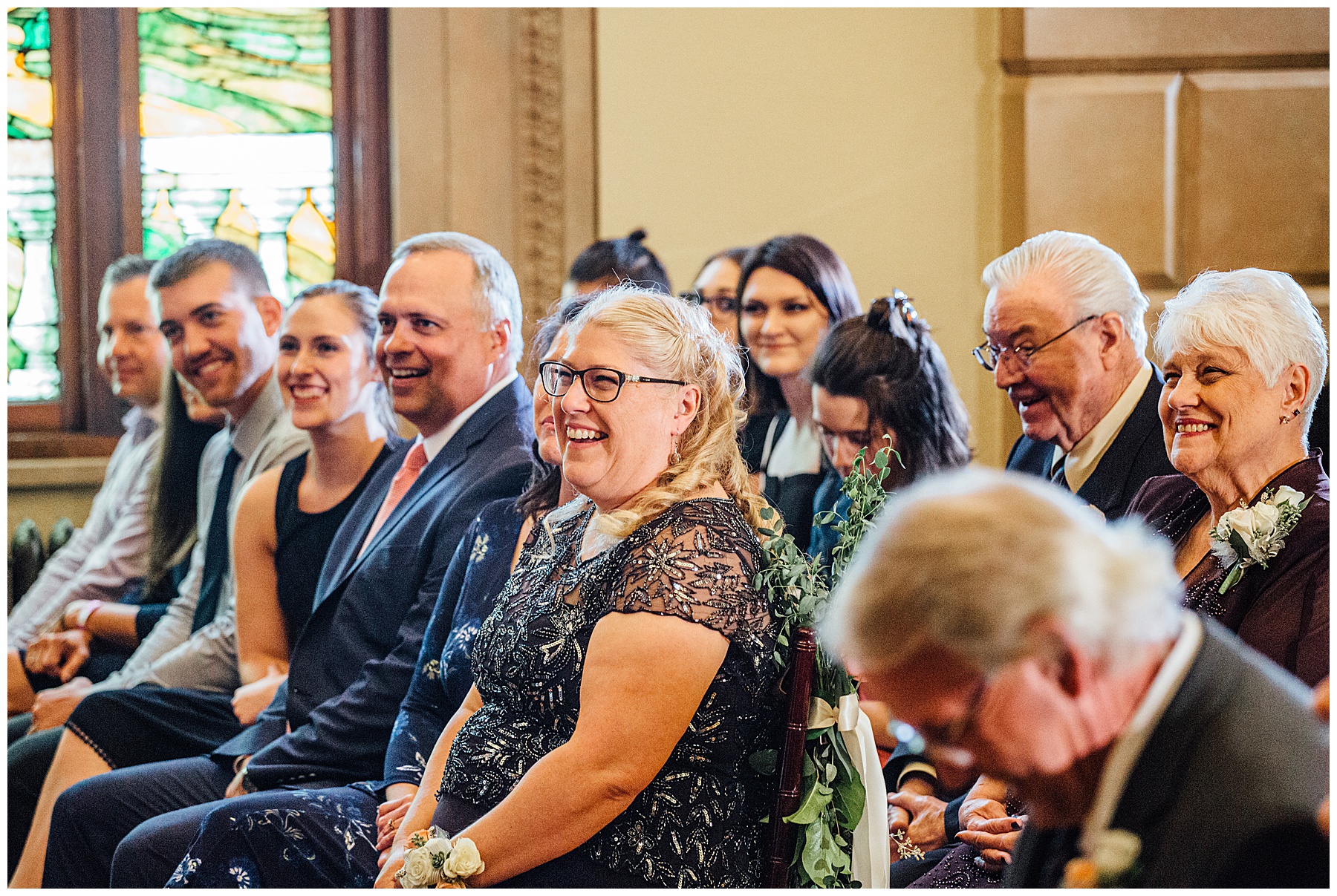 Parents laughing during ceremony