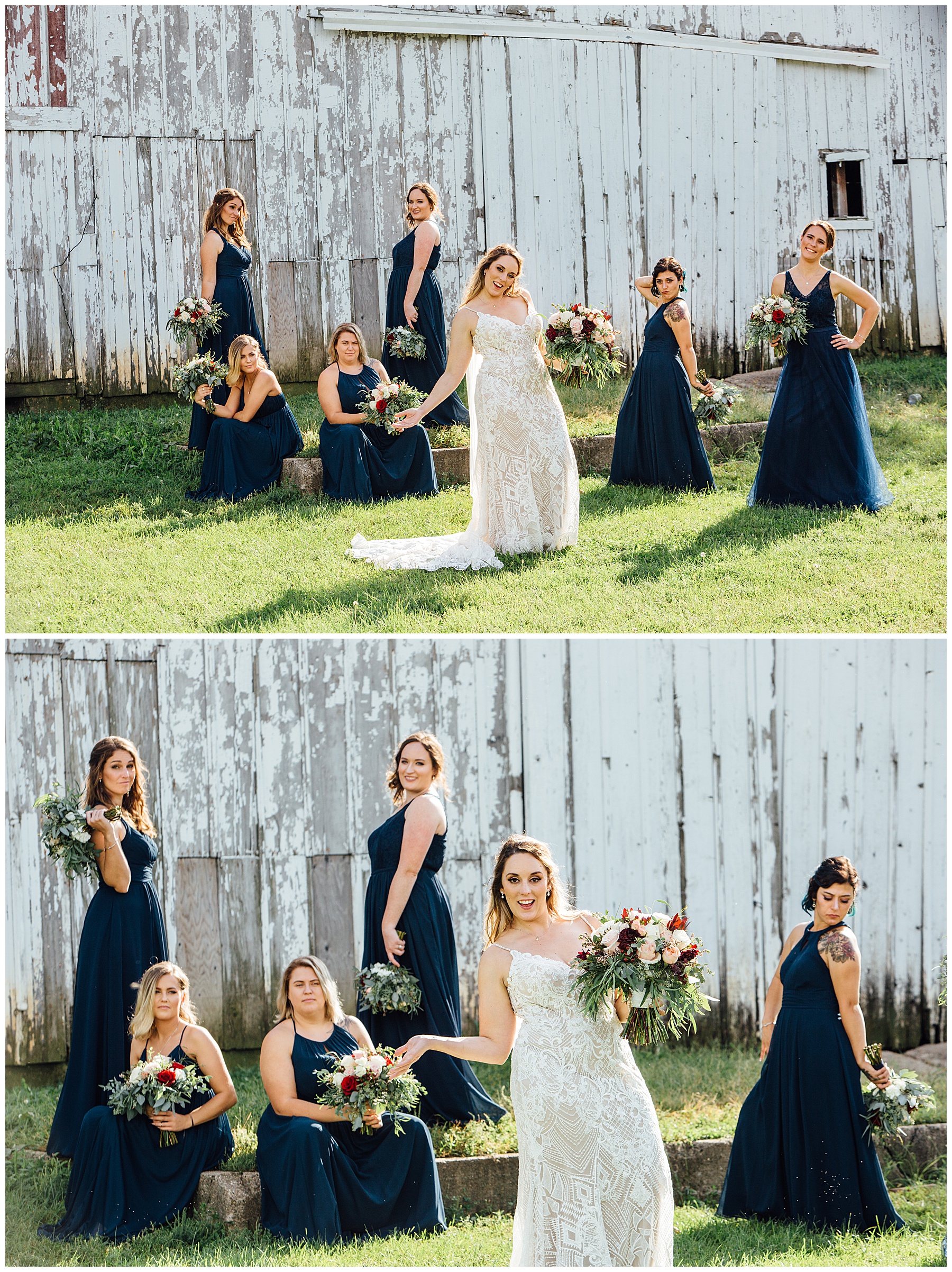 Bride with bridesmaids 