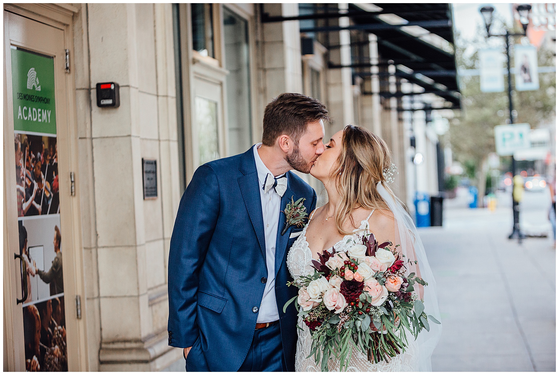 Bride And Groom kissing