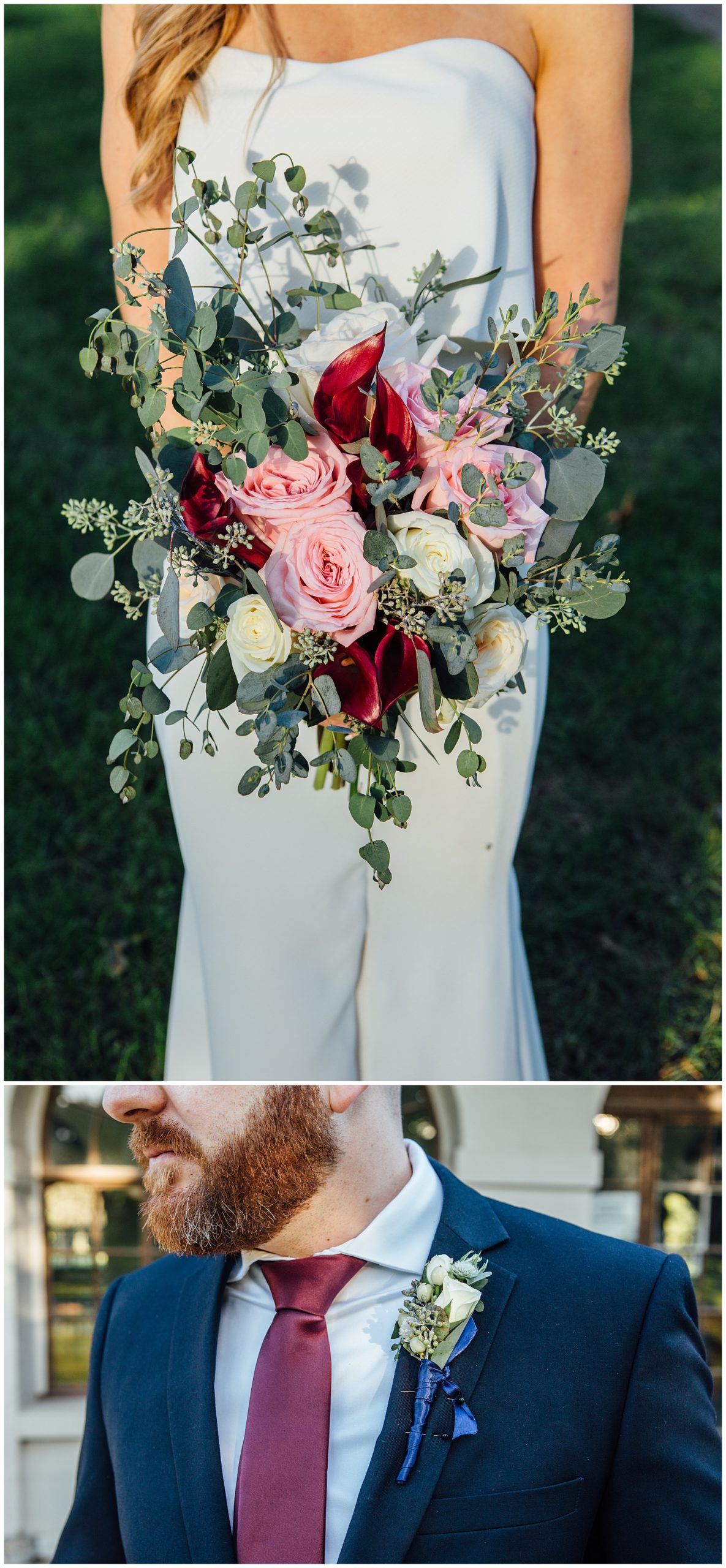 Bride and Groom Flower Details