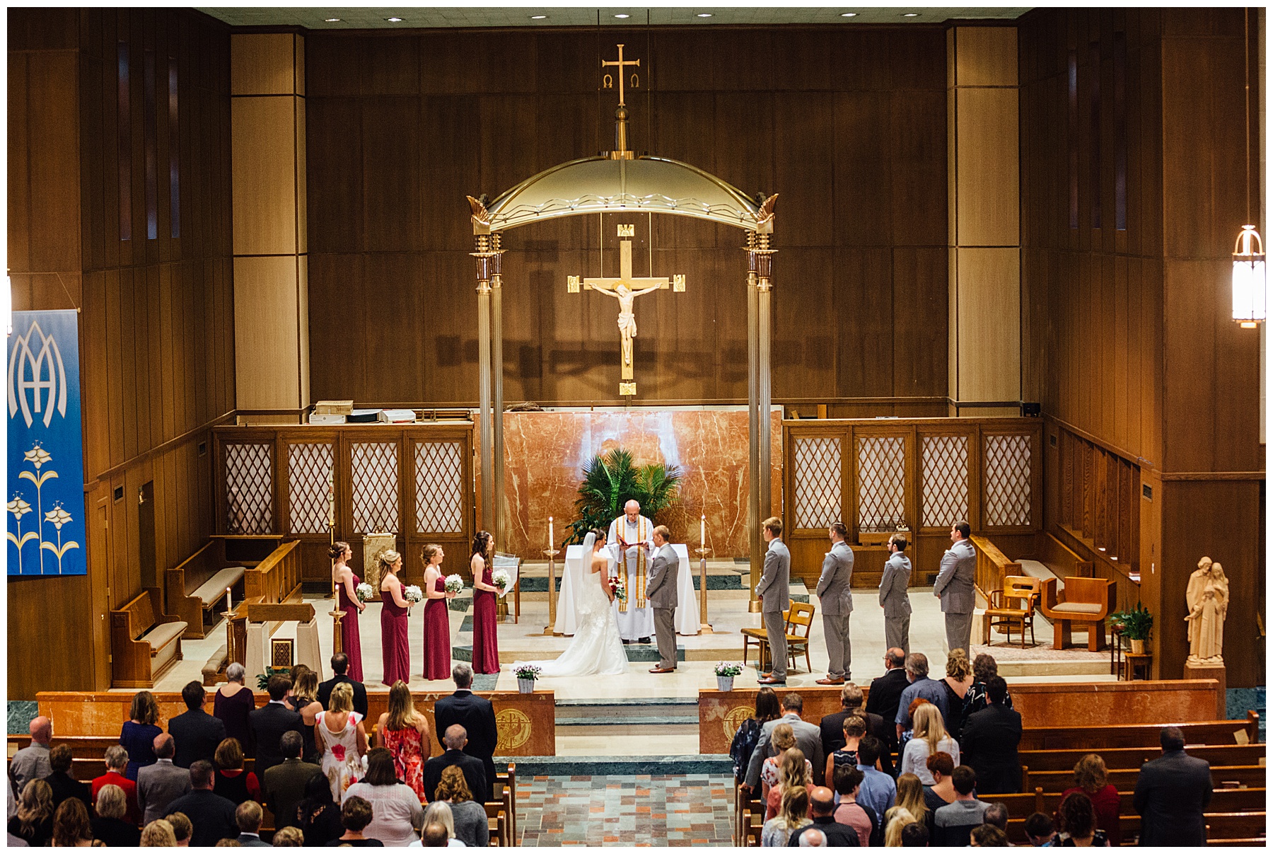 Wedding at Holy Cross Catholic Church Omaha
