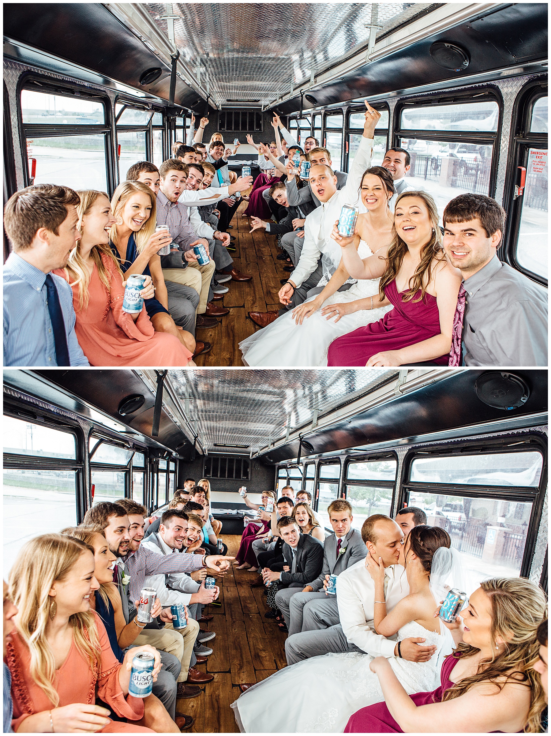 Wedding party on Party Bus