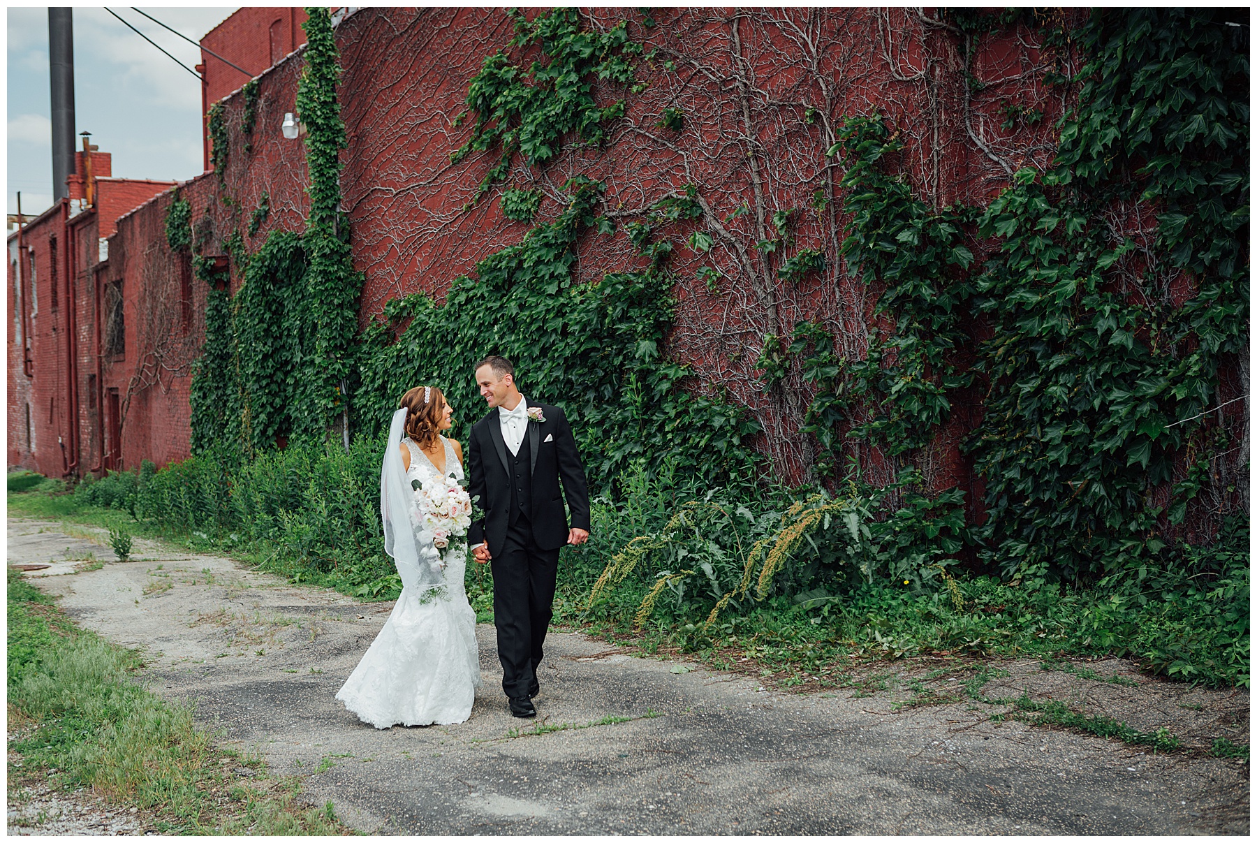 Bride and Groom Walking