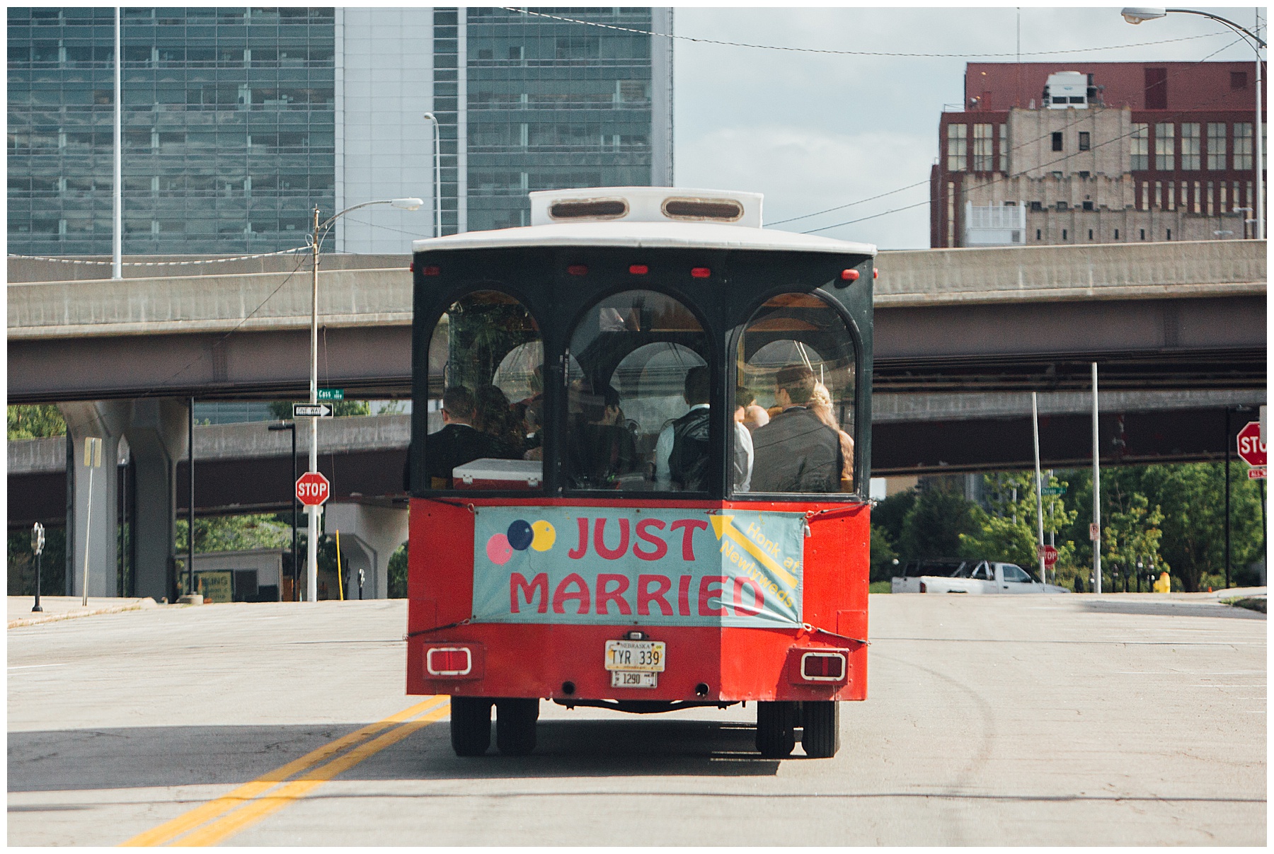 Wedding Bus ride to Central High School