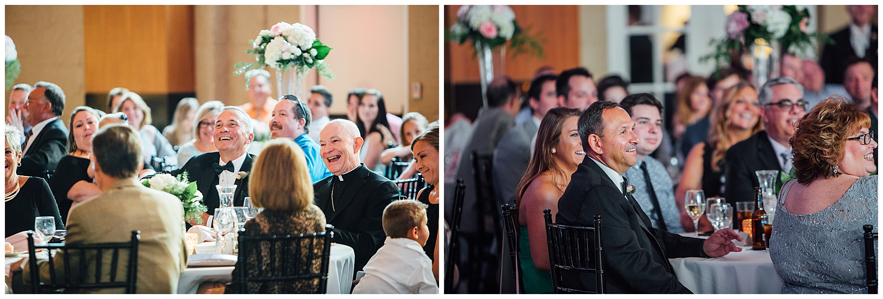 Parents laughing at first speeches