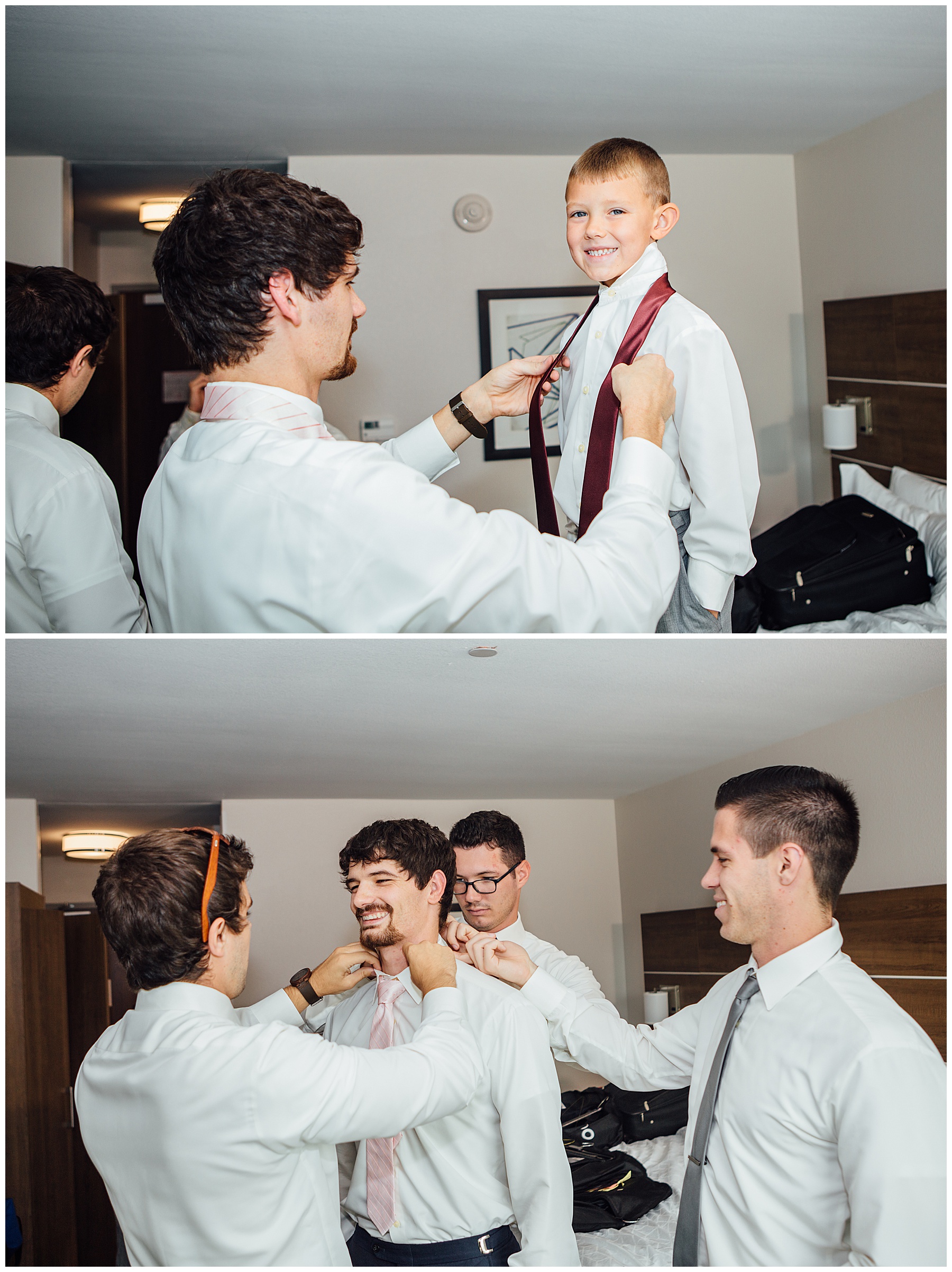 Groomsmen getting ready