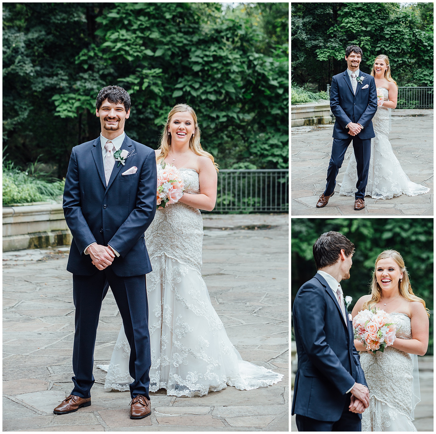 Bride and groom first look 