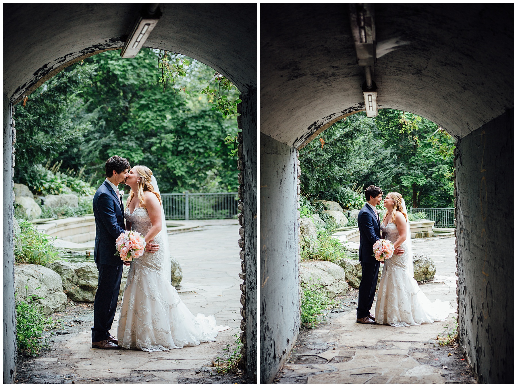 bridal and groom portraits at Elmwood Park