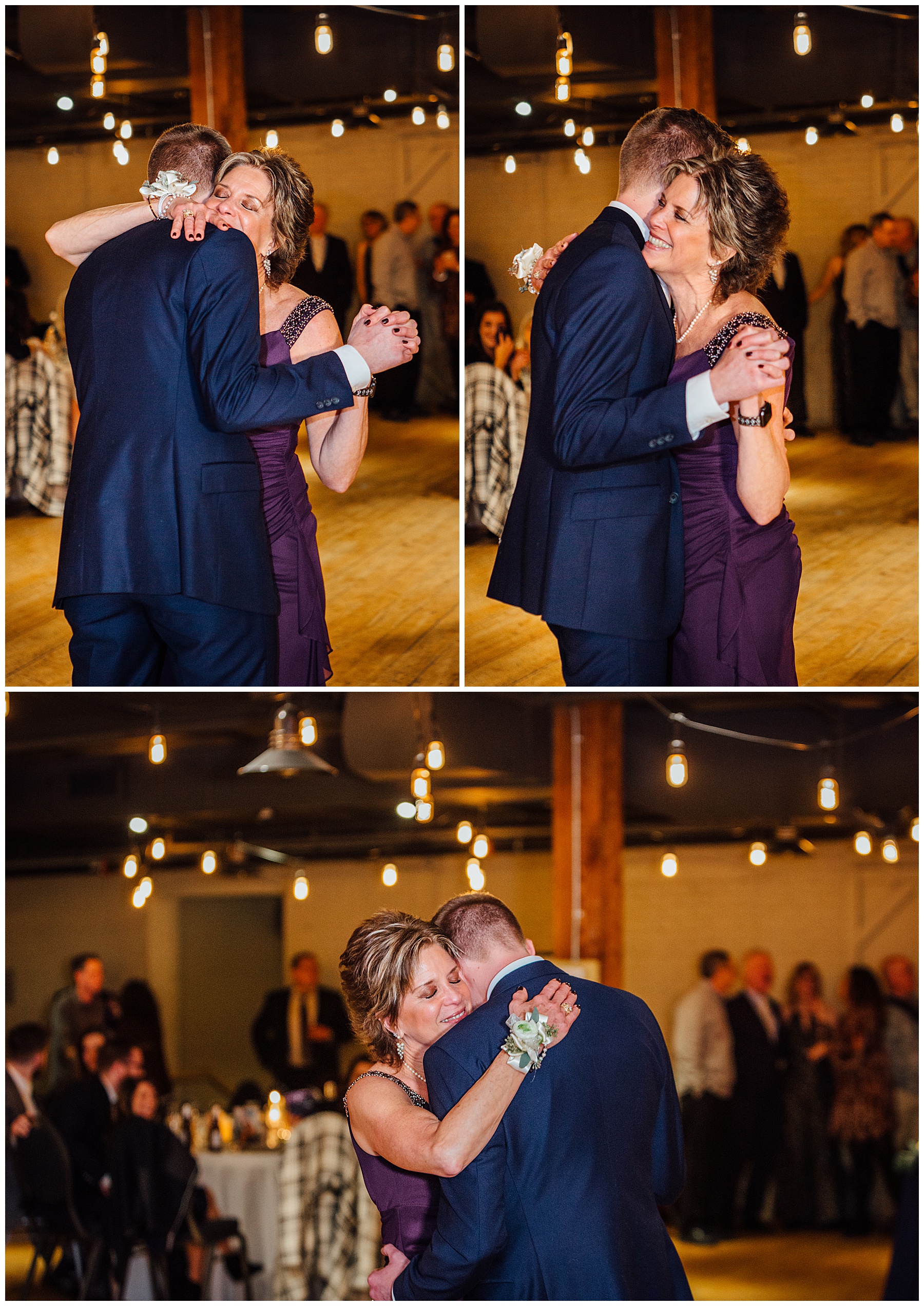 Mother, son dance at Old Mattress factory reception