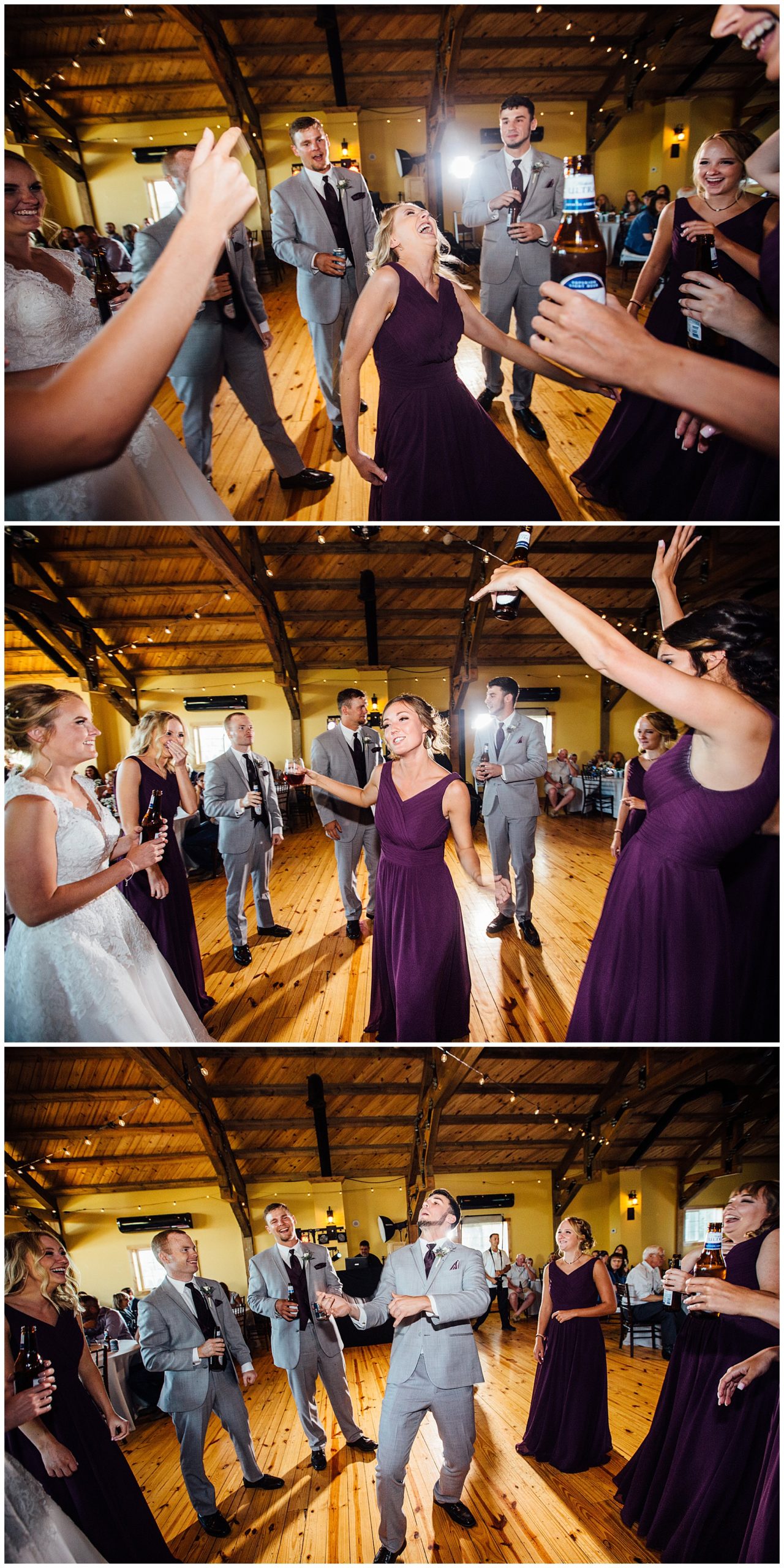 Wedding party dancing