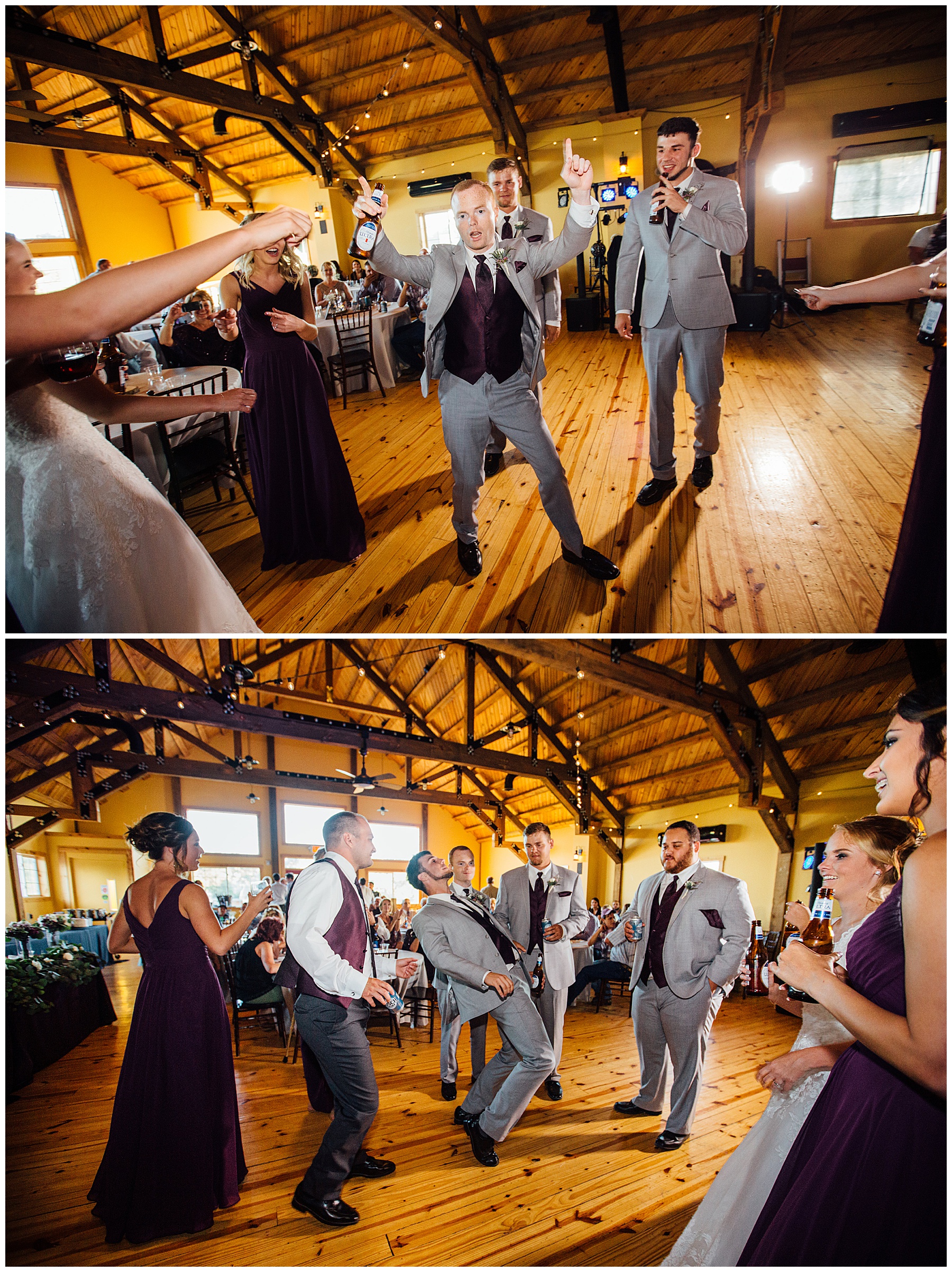 Wedding party dancing