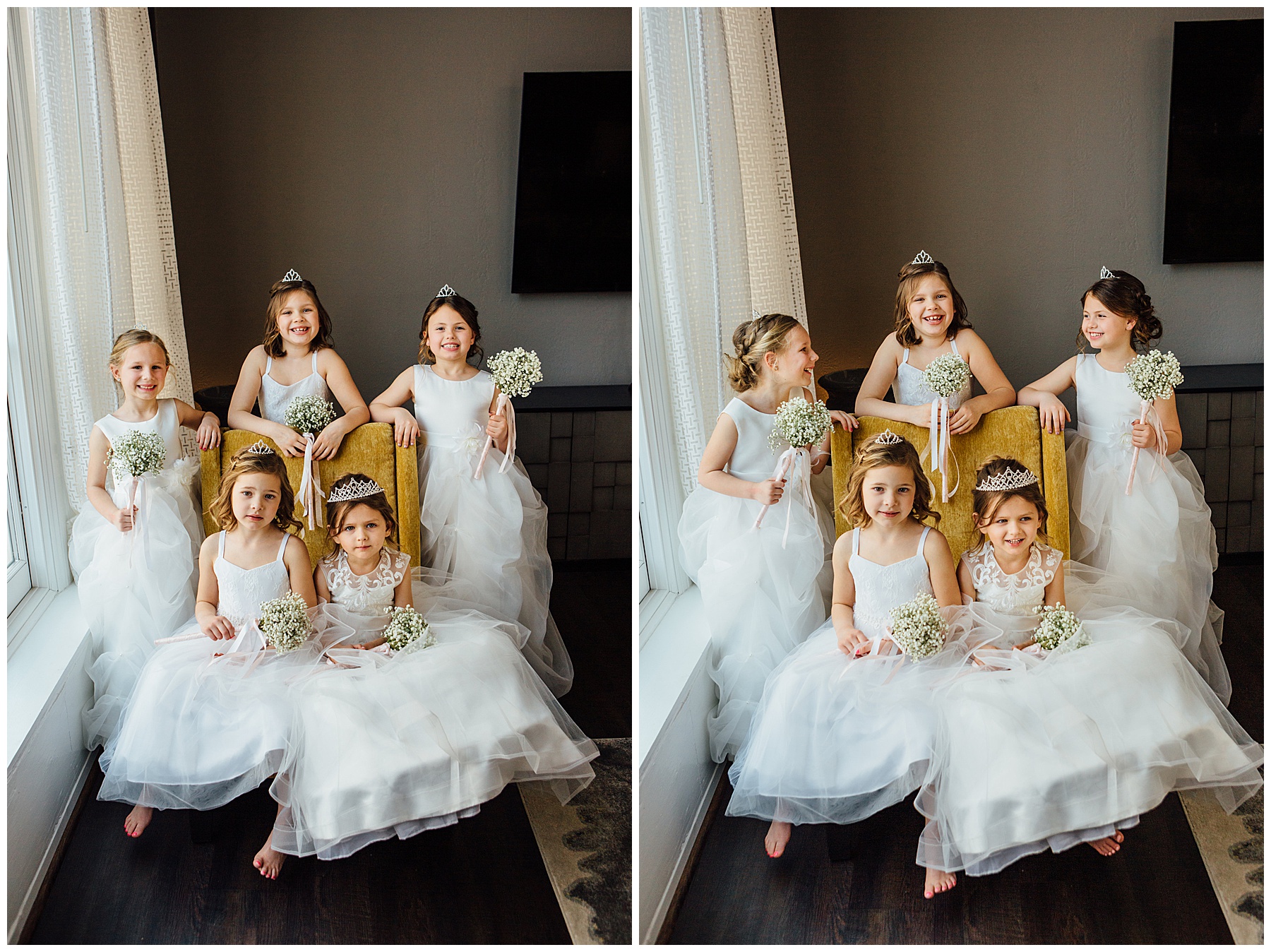 Group picture of flower girls