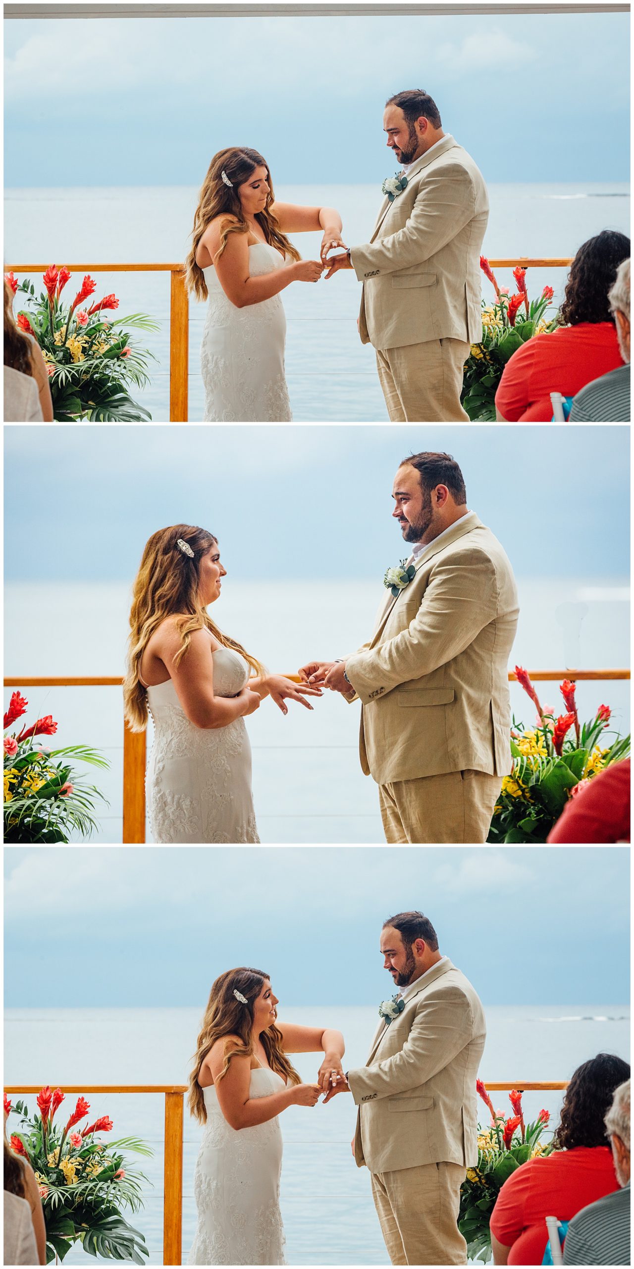 Ring exchange in Jamaica wedding