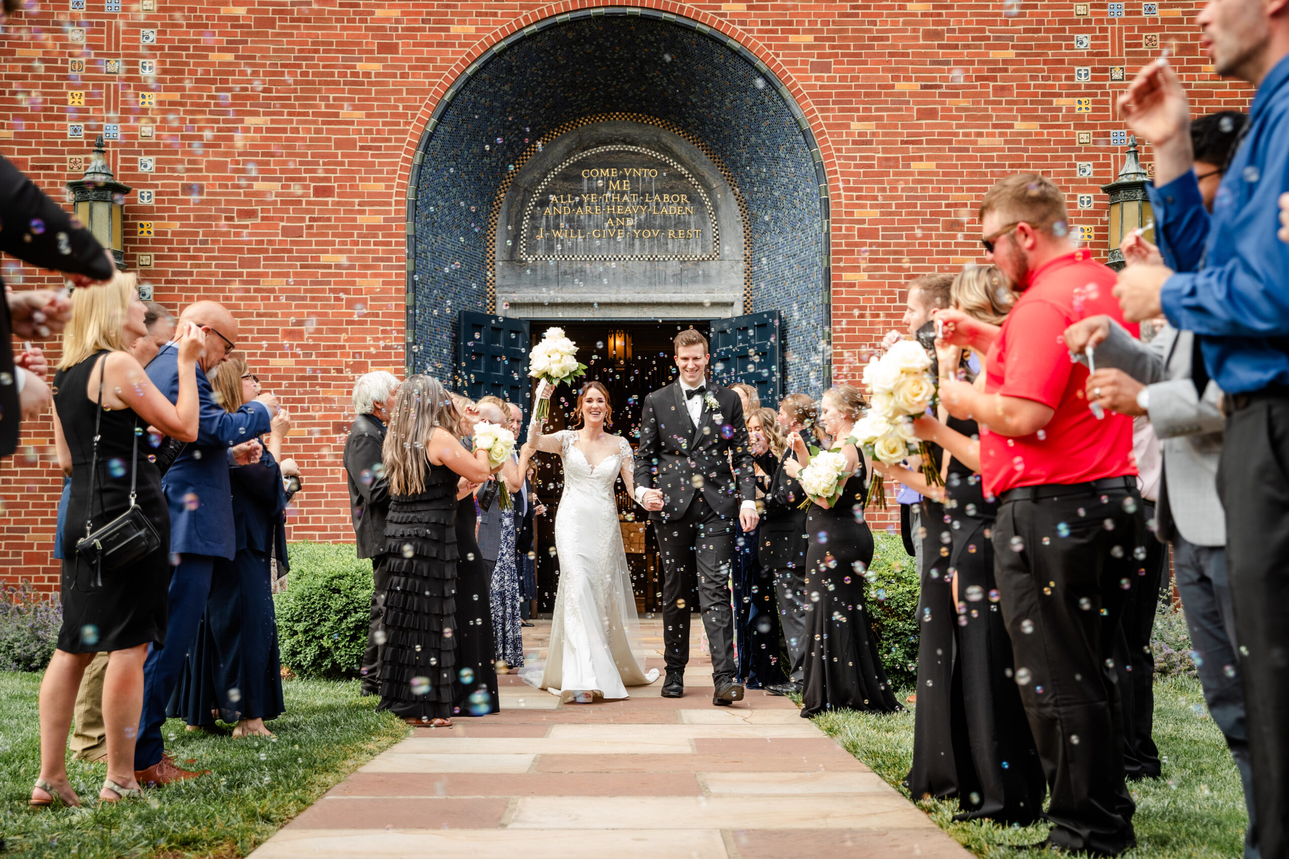 Bride and Groom's exit at First Plymouth Church